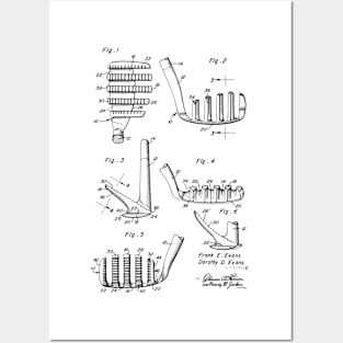 Golf Sand Wedge Vintage Patent Hand Drawing Posters and Art